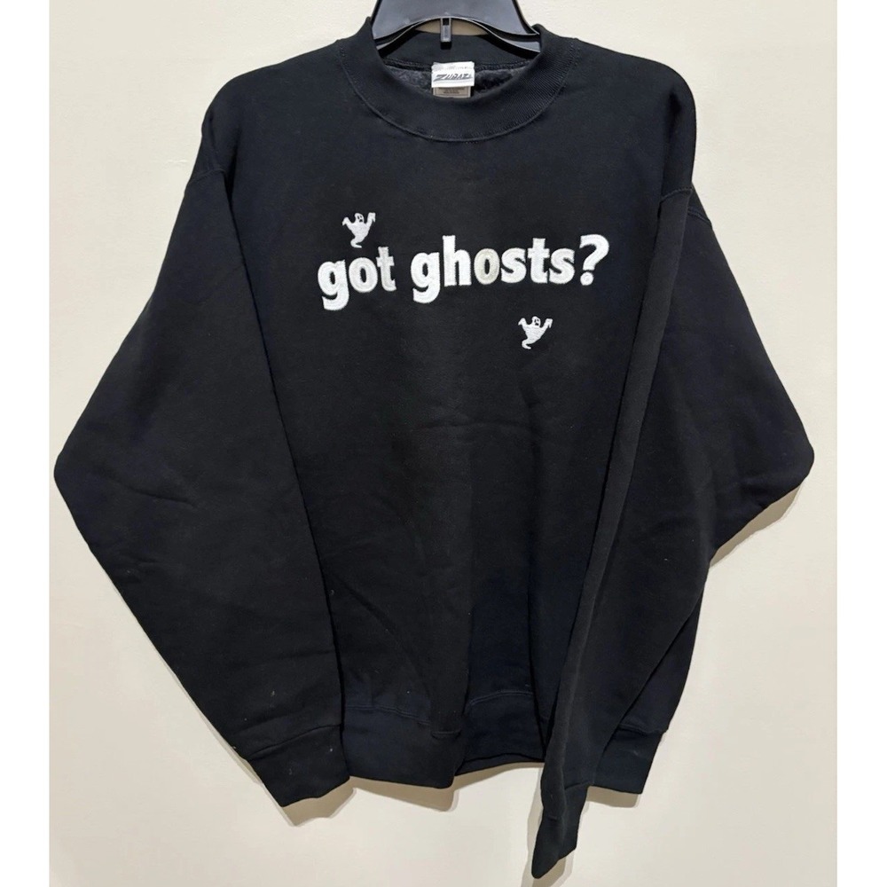 Zubaz Got Ghosts Gettysburg Does Glow In The Dark Sweatshirt Mens L Black